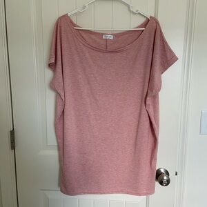 EUC Poetsky‎ women’s light pink short sleeve shirt loose relaxed casual large